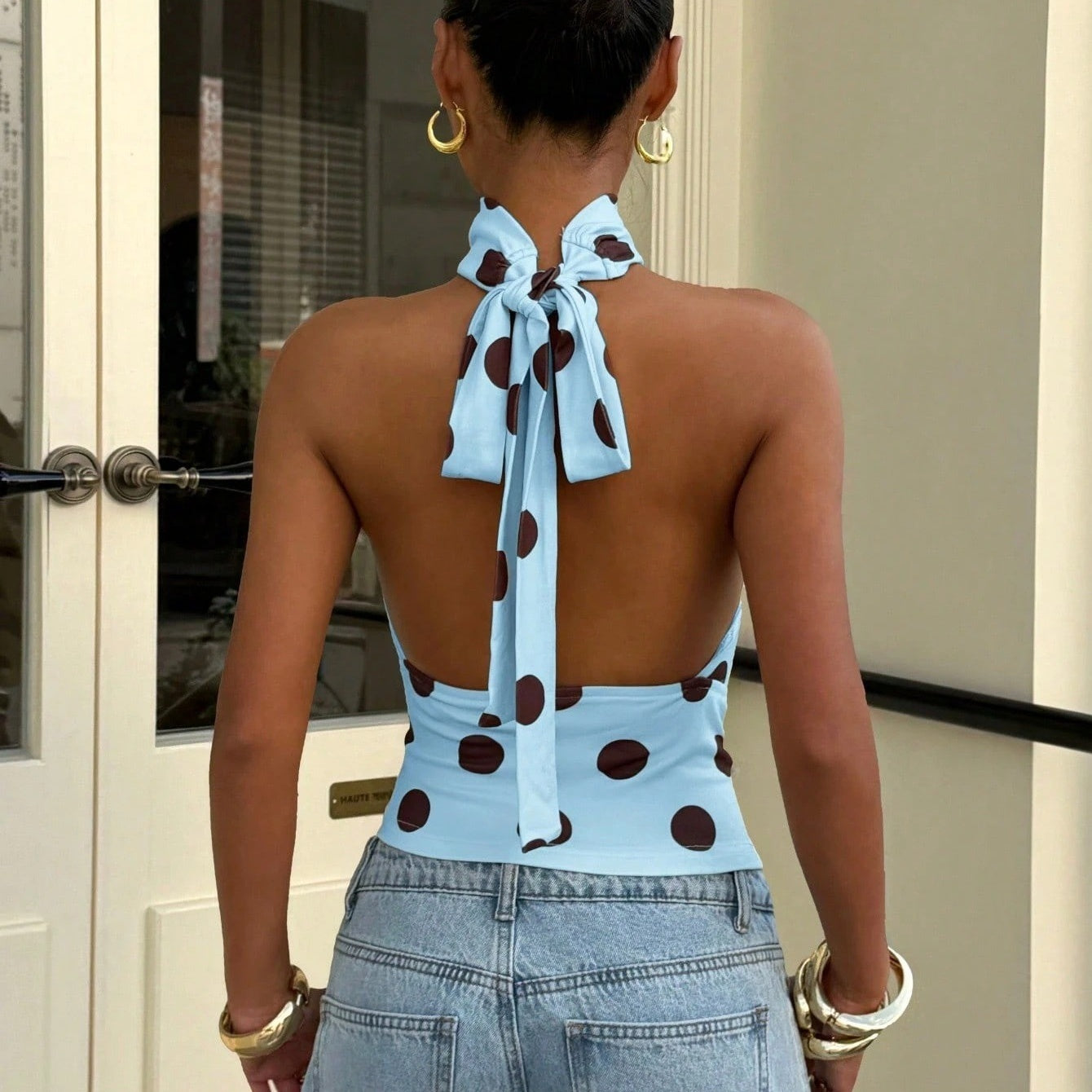 Polka Halter Top